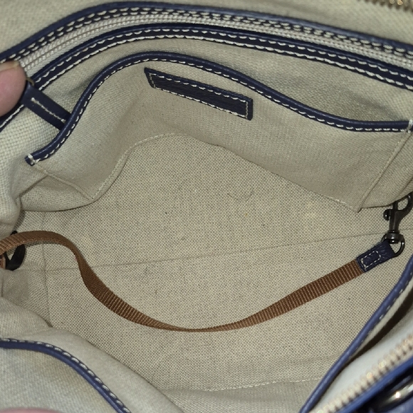 Dooney & Bourke Blue Leather Satchel - Picture 9 of 16
